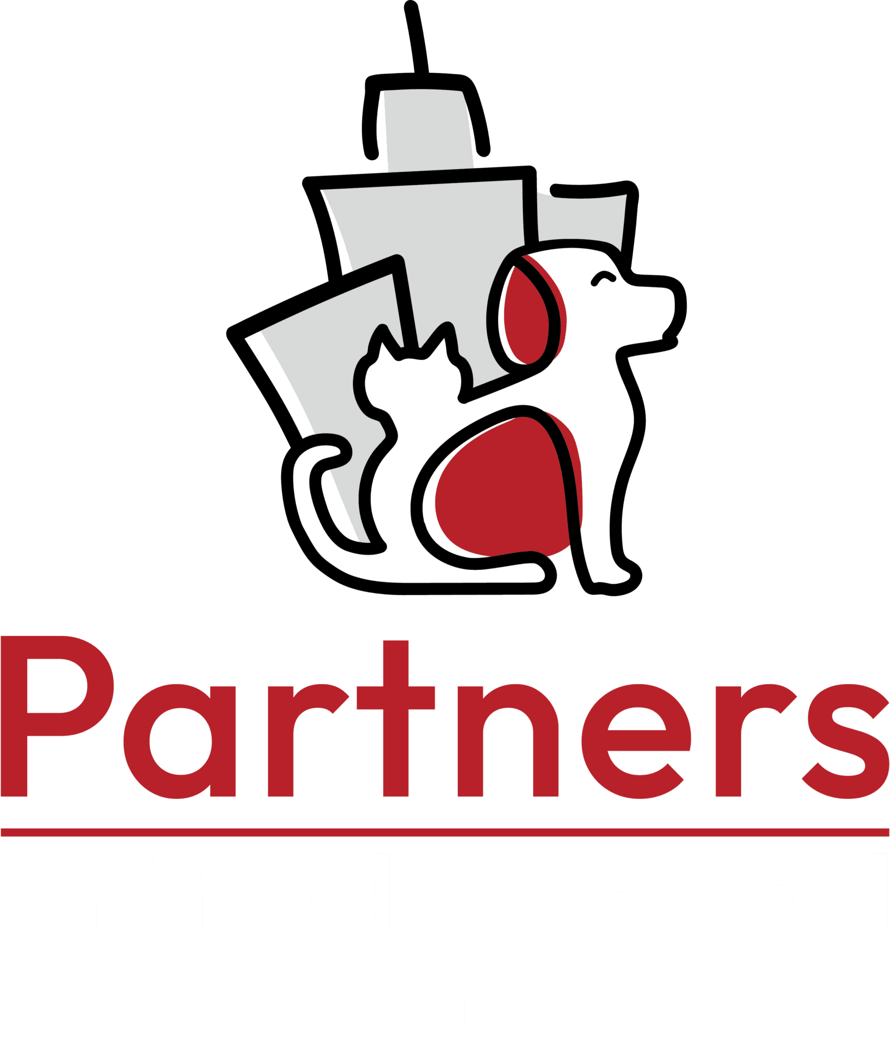 Animal Hospital Trinity White Logo